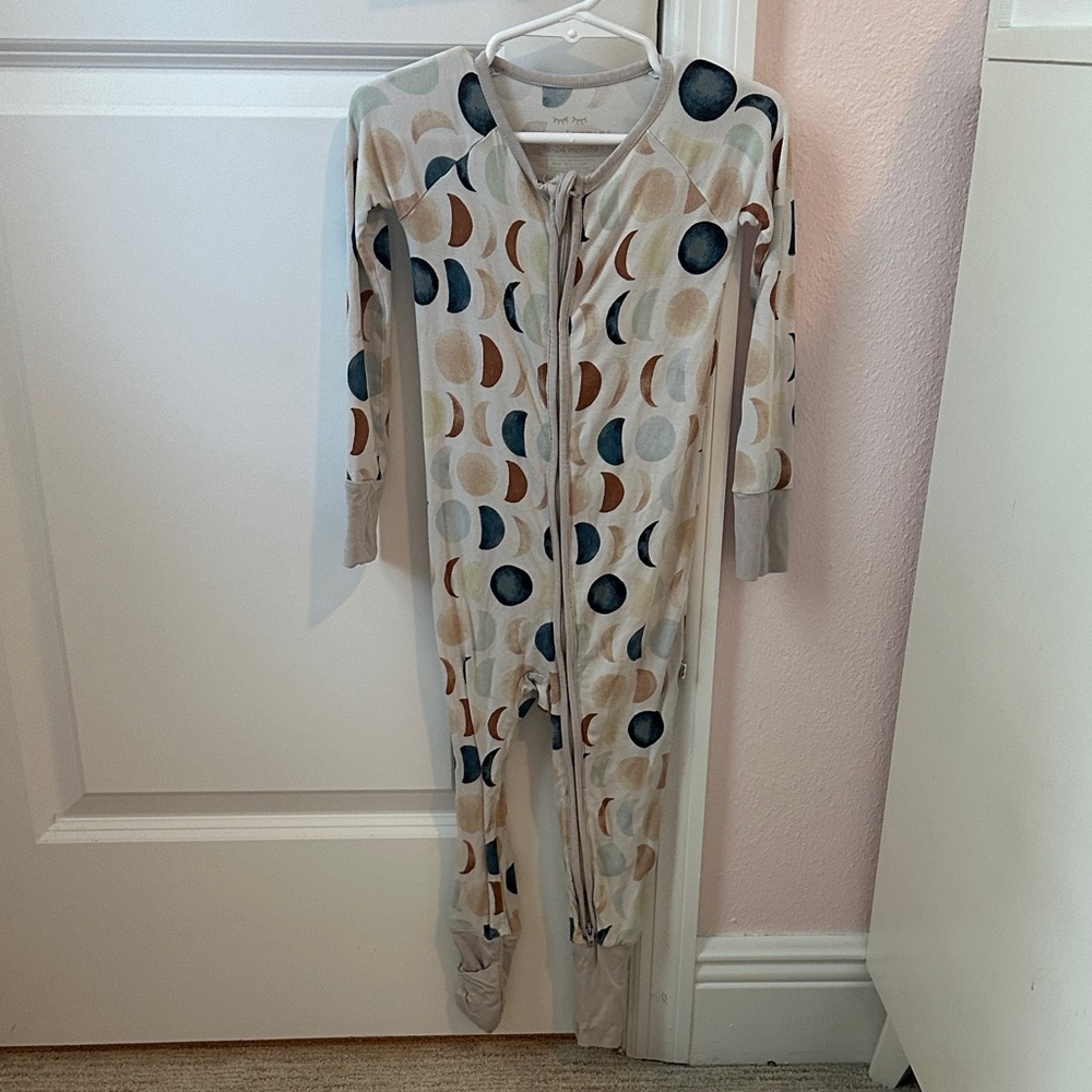 Little Sleepies Lunar Phase Pajama Set - Blue and Brown